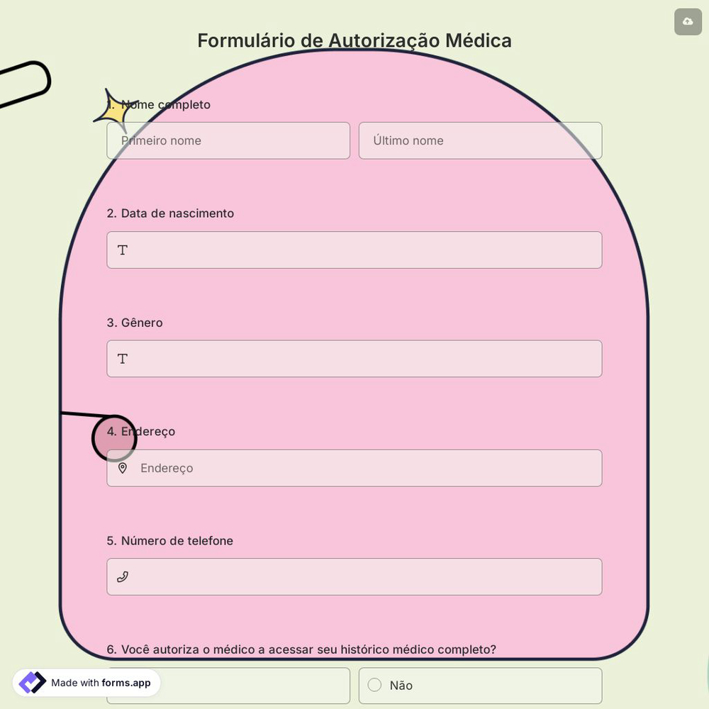 Formulário de Autorização Médica