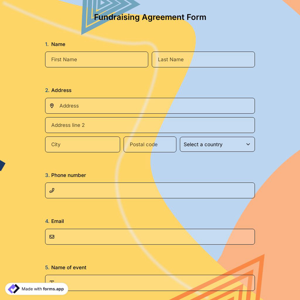 Fundraising Agreement Form