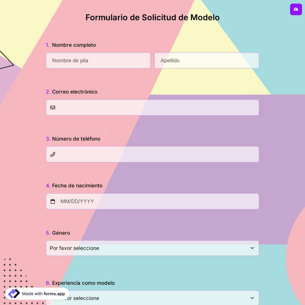 Formulario de Solicitud de Modelo