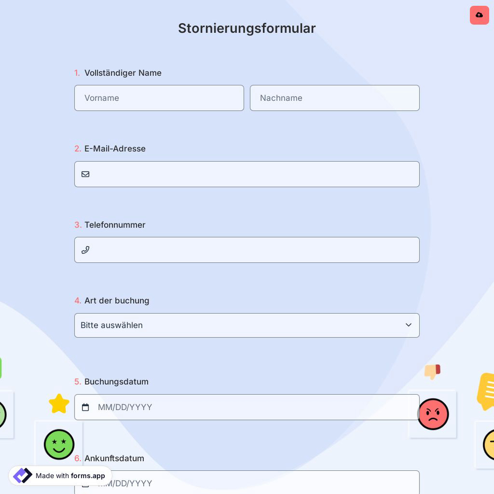 Stornierungsformular