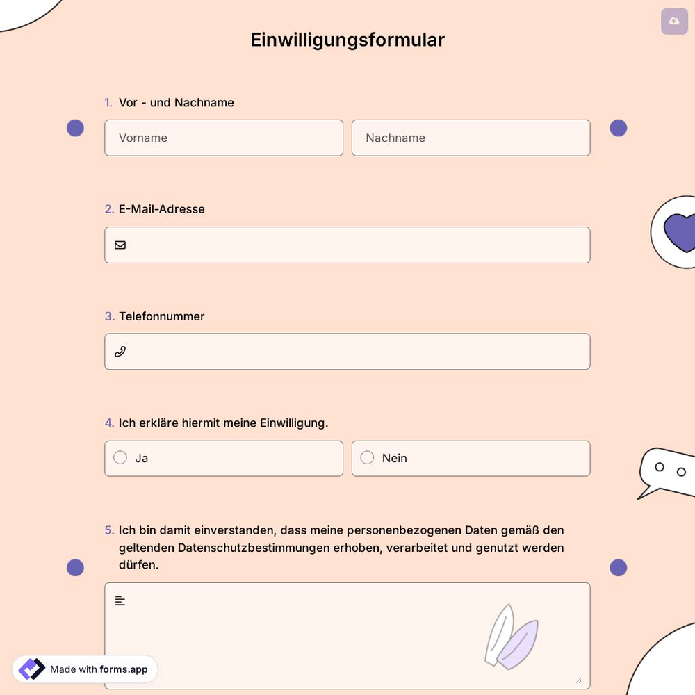 Einwilligungsformular