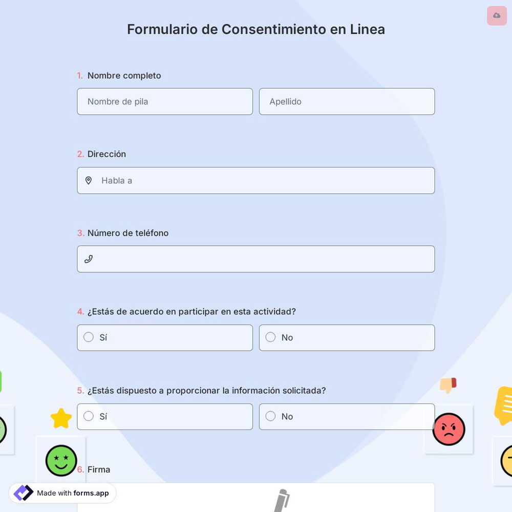 Formulario de Consentimiento en Linea