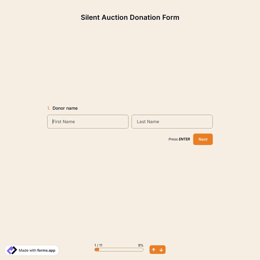 Silent Auction Donation Form