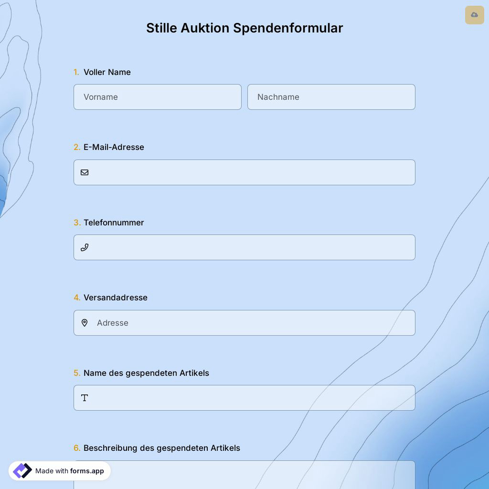 Stille Auktion Spendenformular