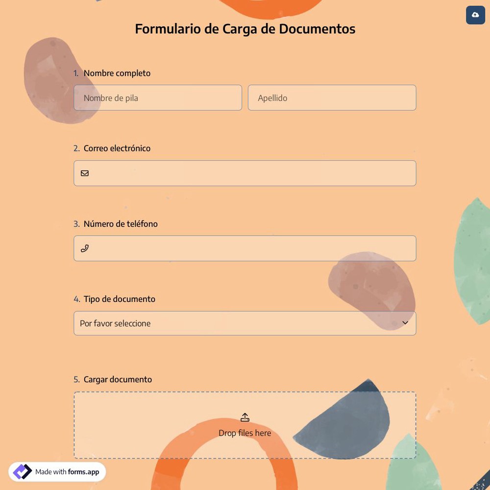 Formulario de Carga de Documentos