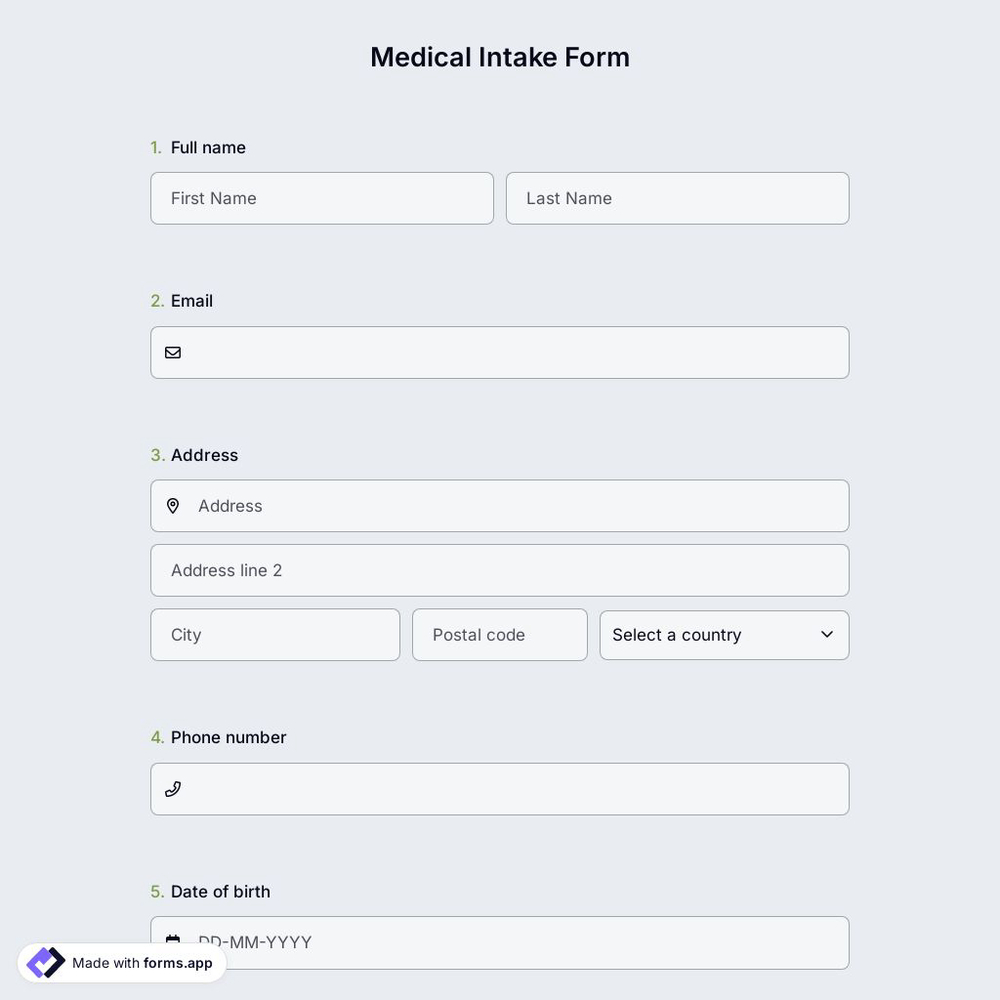 Medical Intake Form