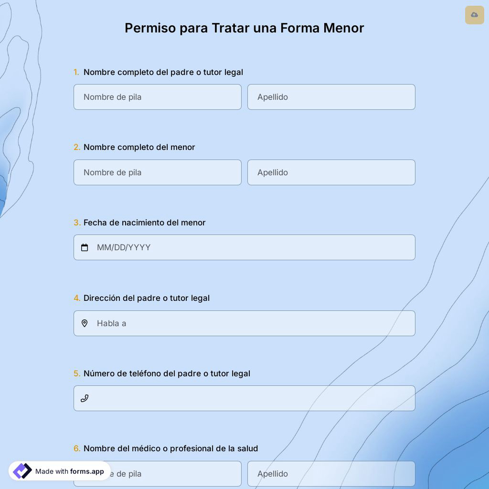 Permiso para Tratar una Forma Menor