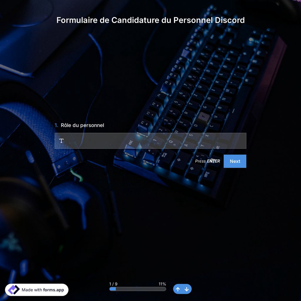 Formulaire de Candidature du Personnel Discord