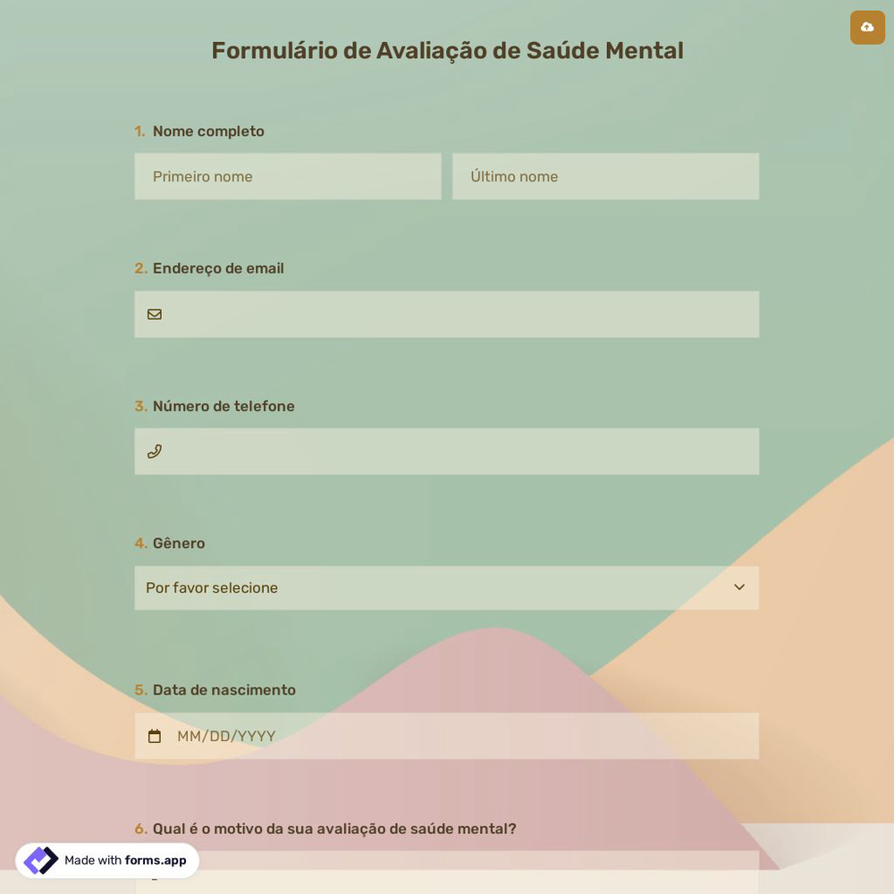 Formulário de Avaliação de Saúde Mental