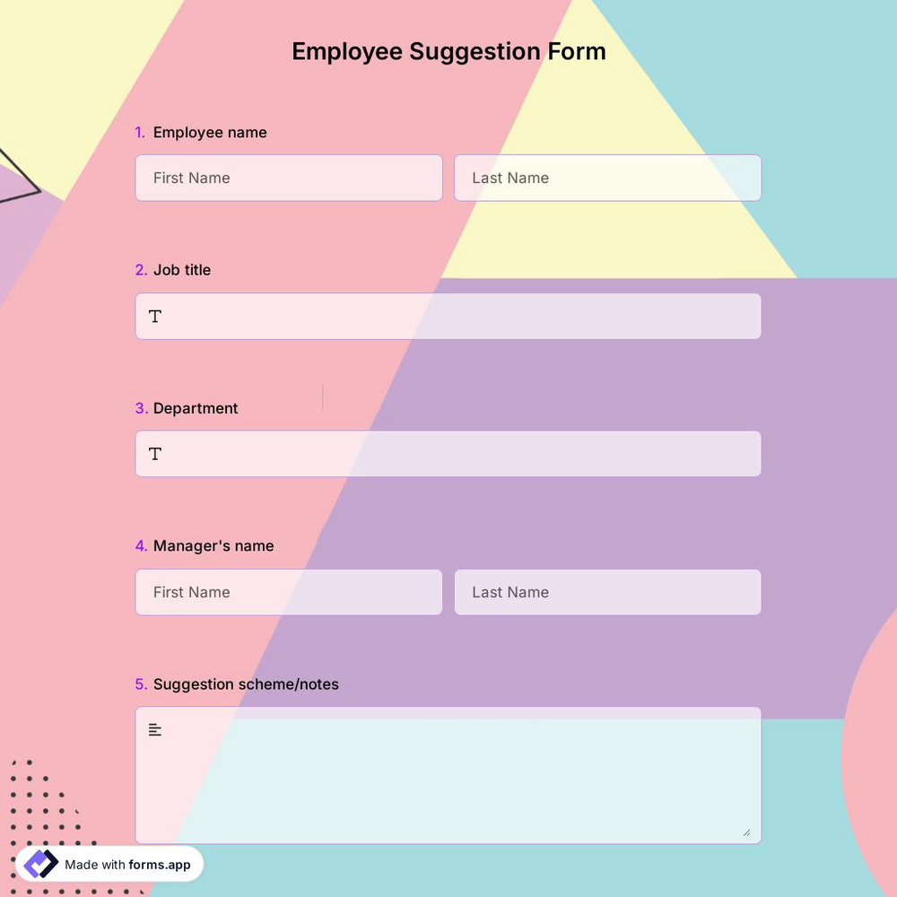 Employee Suggestion Form