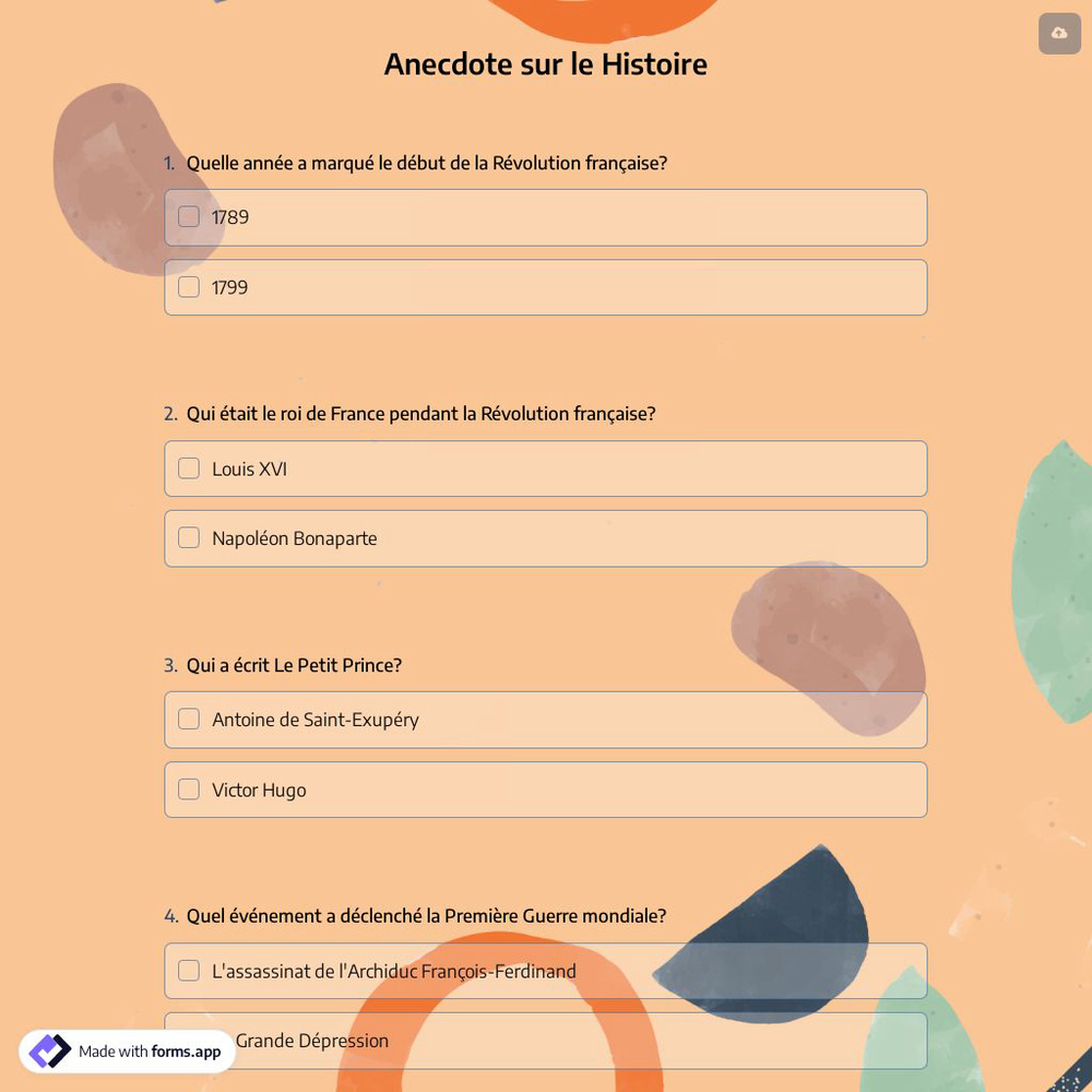 Anecdote sur le Histoire