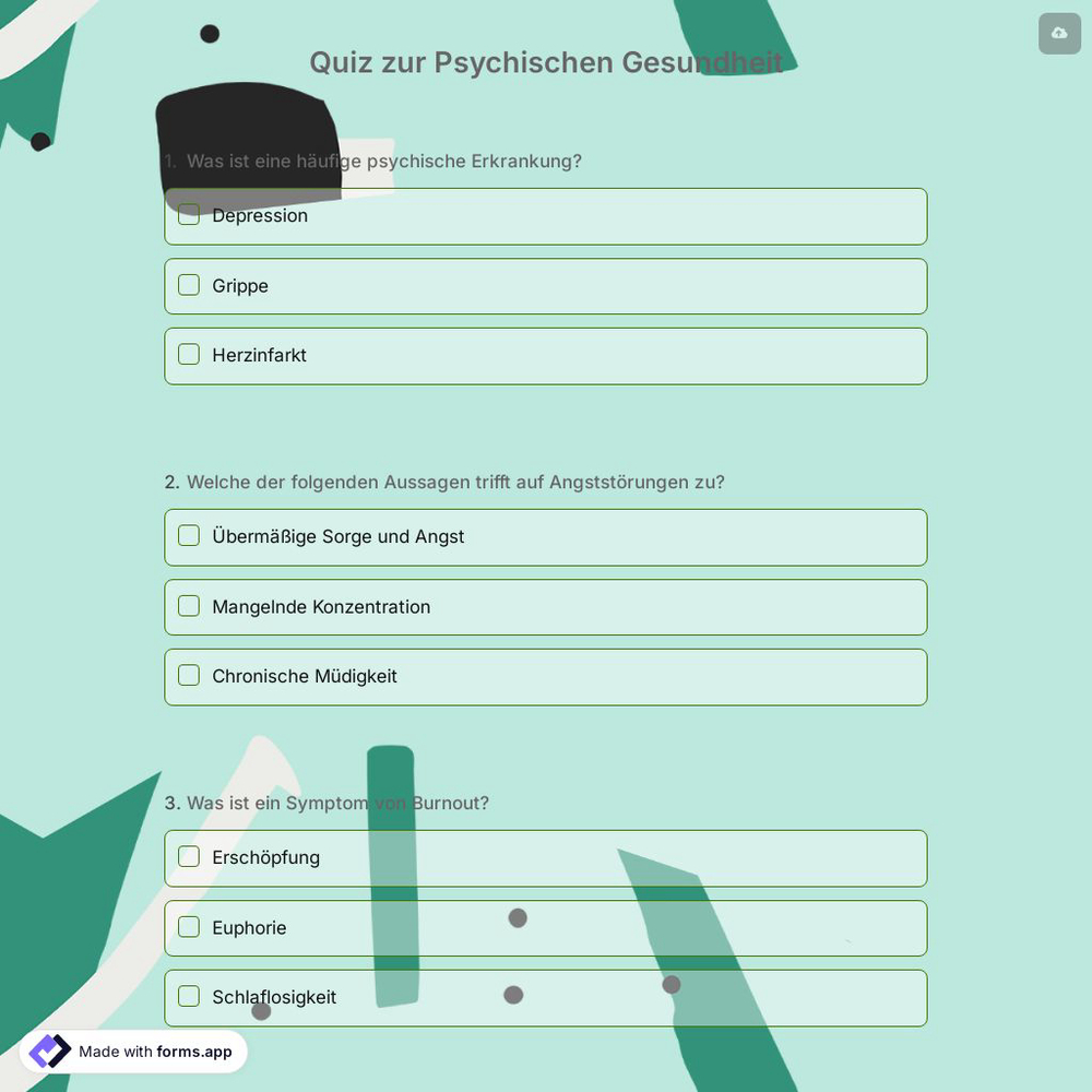 Quiz zur Psychischen Gesundheit