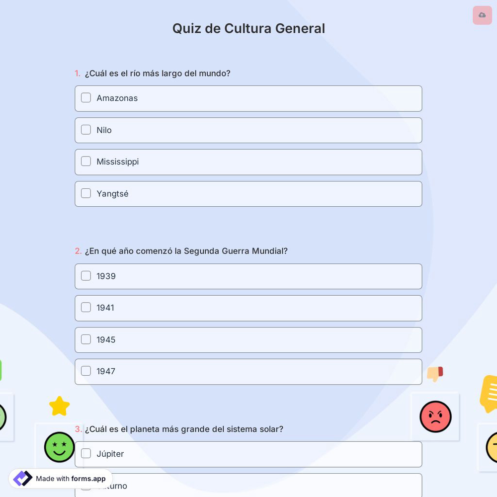 Quiz de Cultura General