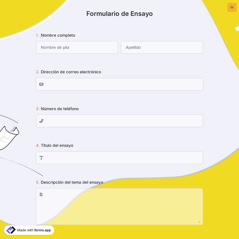 Formulario de Ensayo