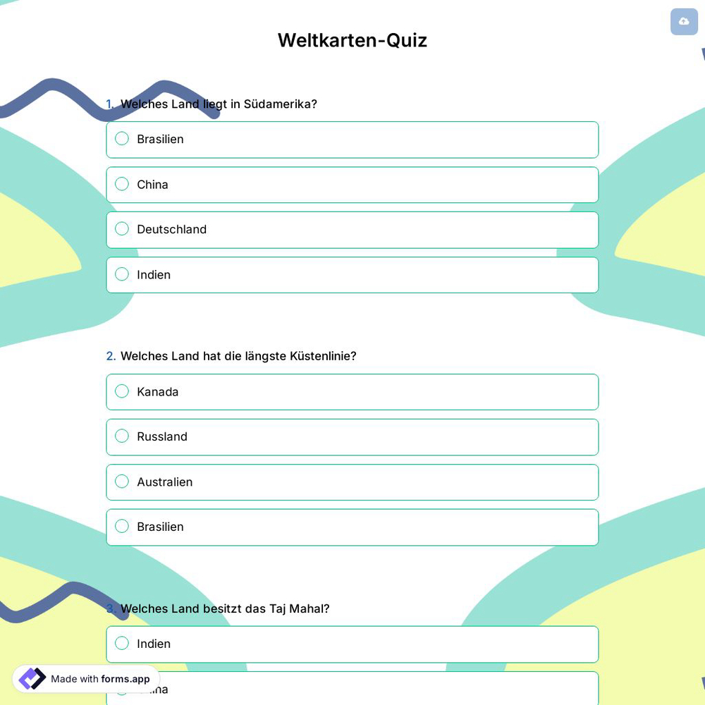 Weltkarten-Quiz