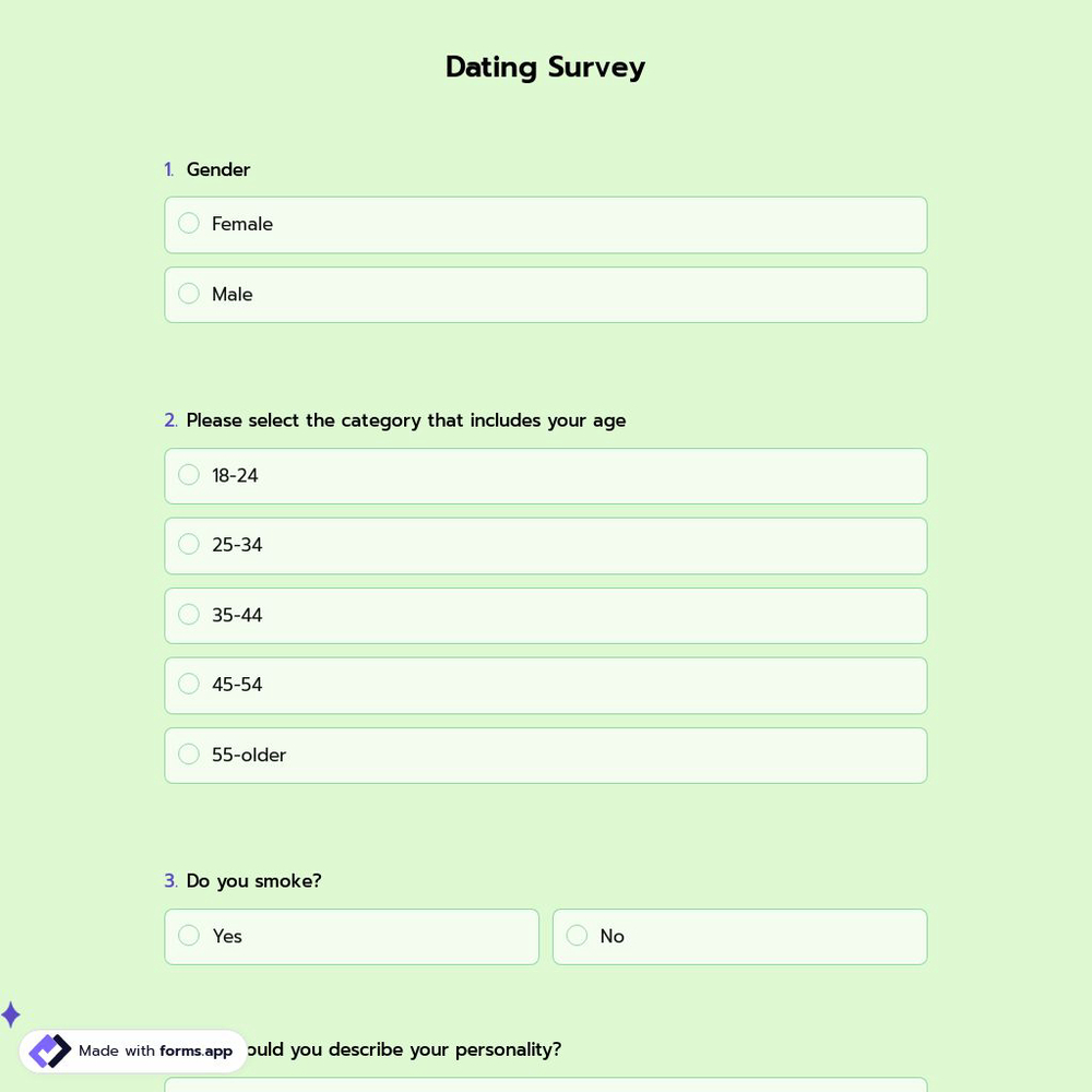 Dating Survey
