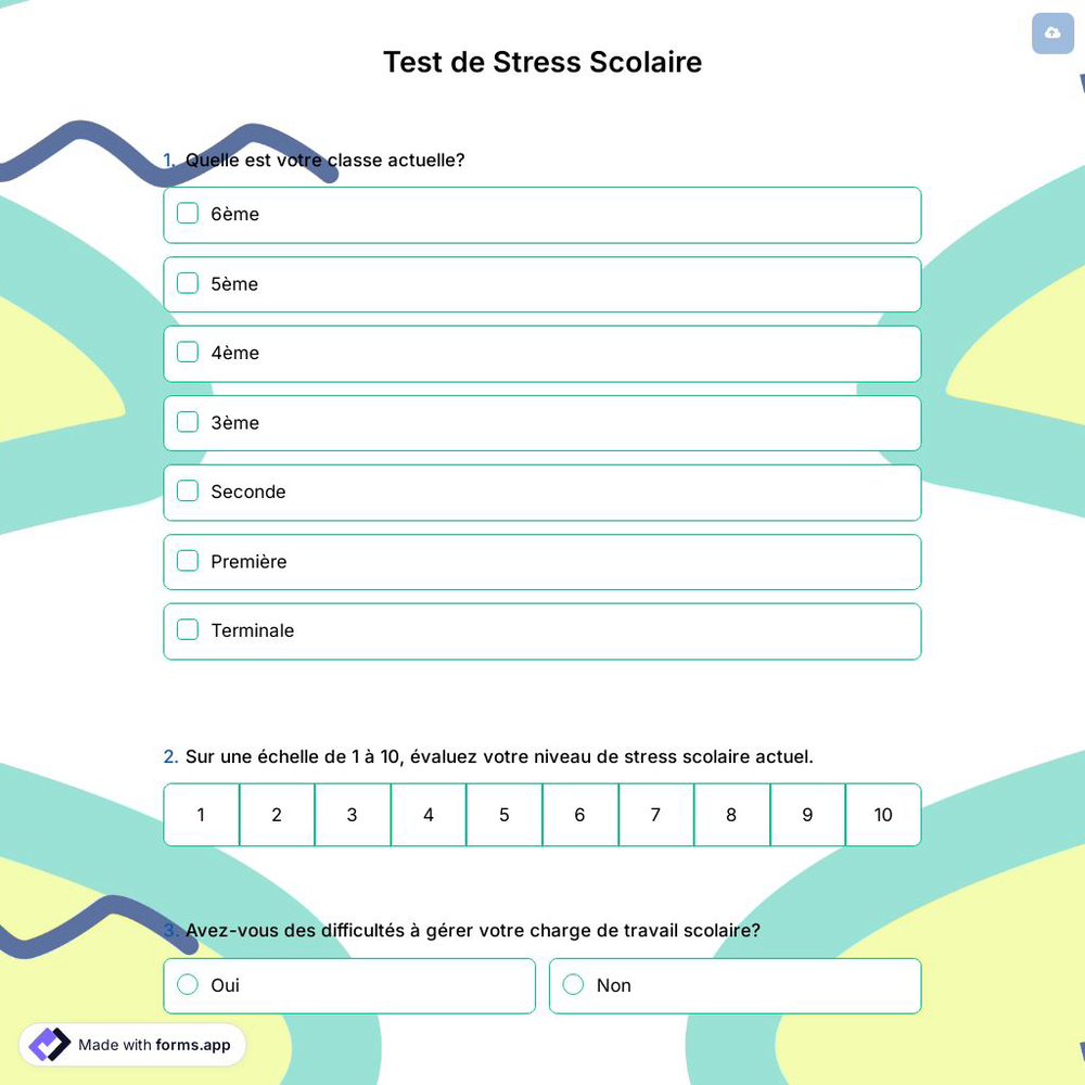 Test de Stress Scolaire