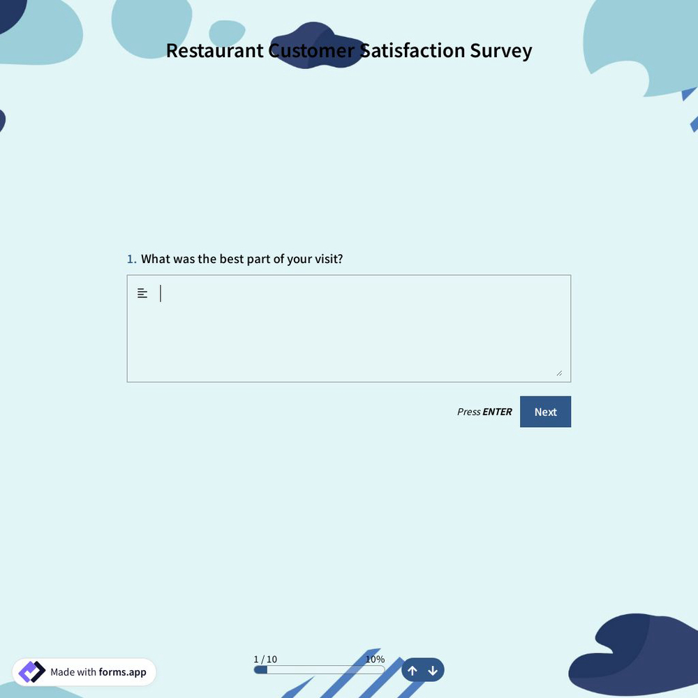 Restaurant Customer Satisfaction Survey