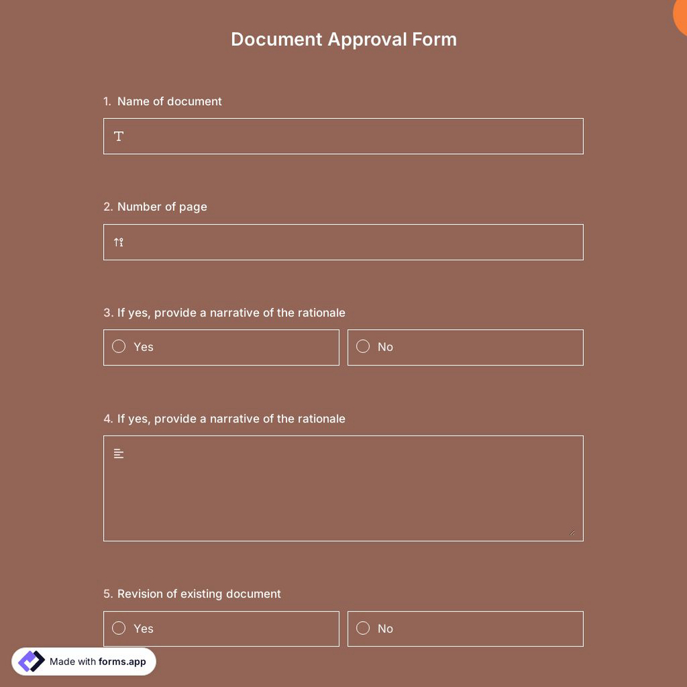 Document Approval Form