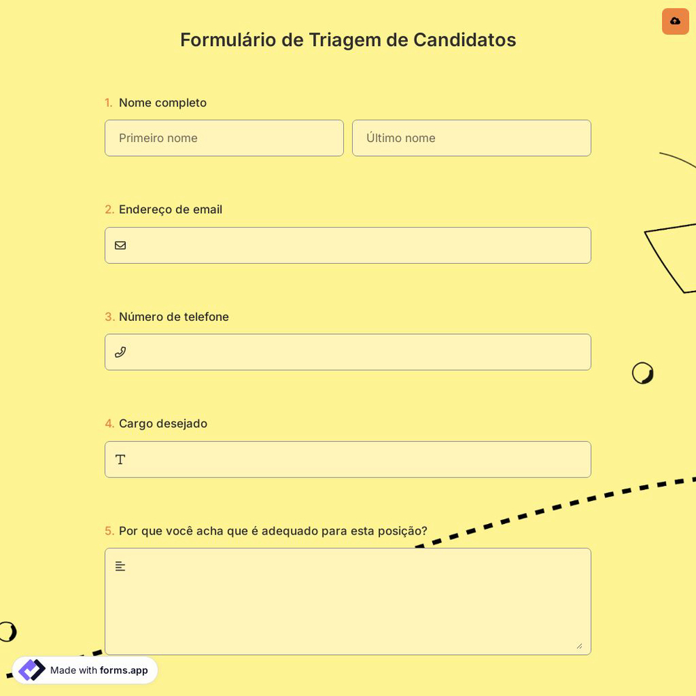 Formulário de Triagem de Candidatos