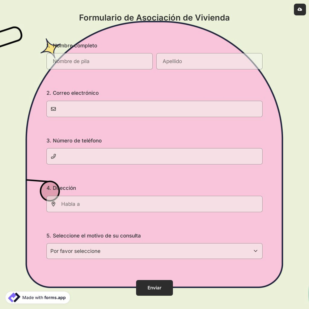Formulario de Asociación de Vivienda