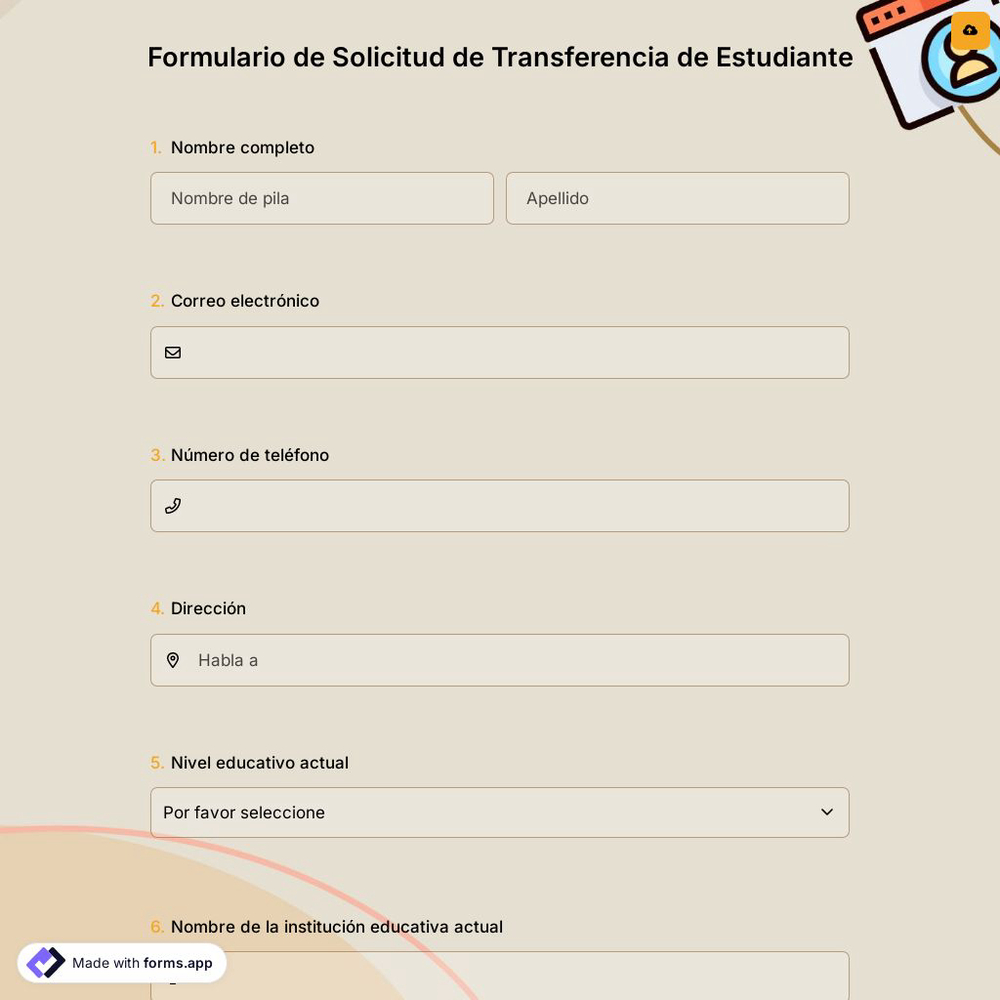 Formulario de Solicitud de Transferencia de Estudiante