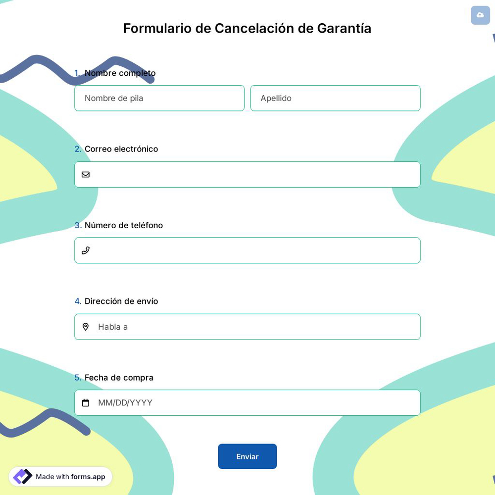 Formulario de Cancelación de Garantía