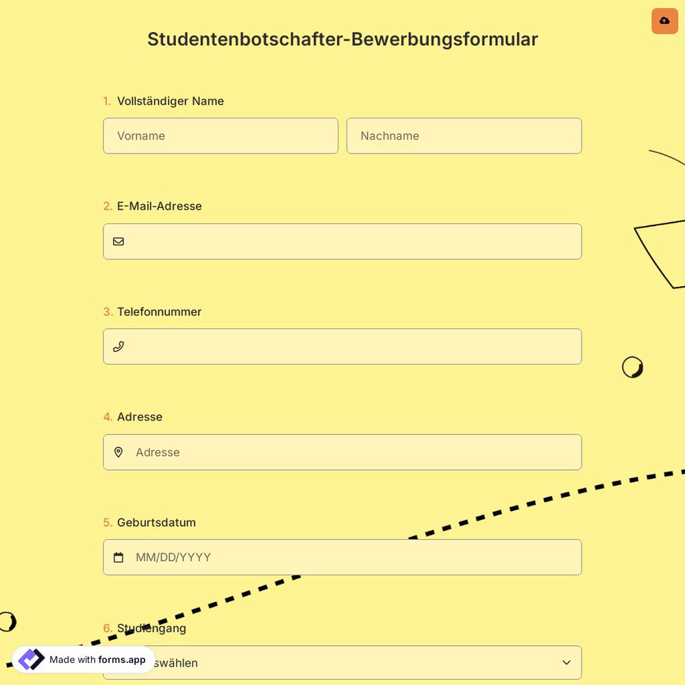 Studentenbotschafter-Bewerbungsformular