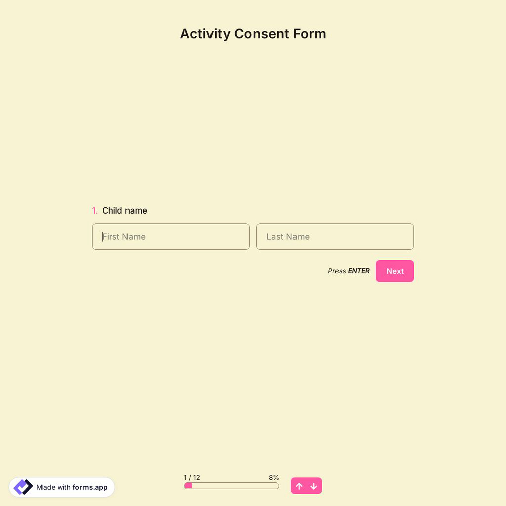 Activity Consent Form