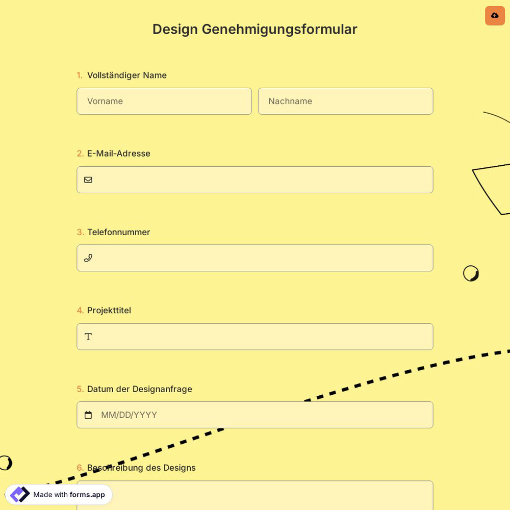 Design Genehmigungsformular
