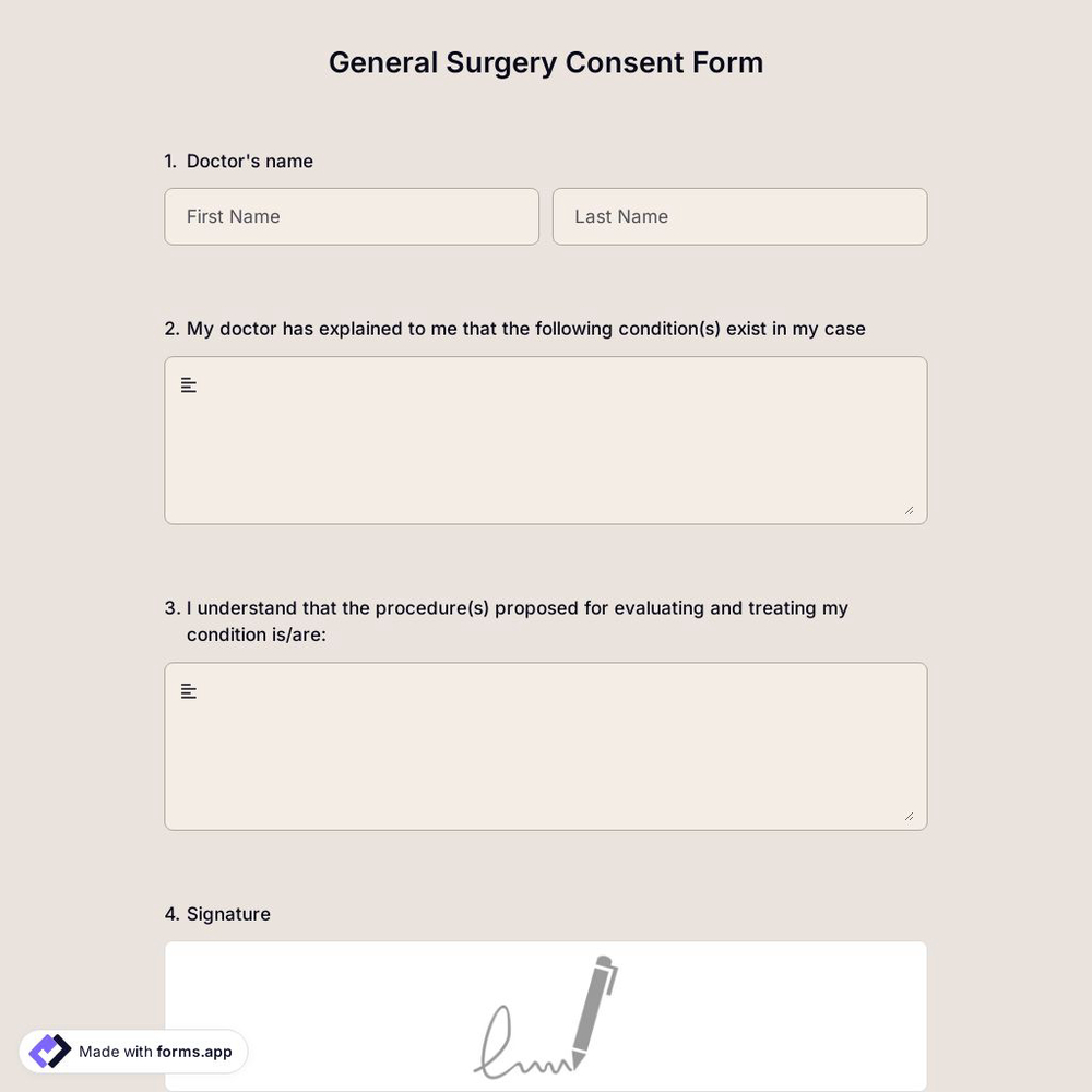General Surgery Consent Form