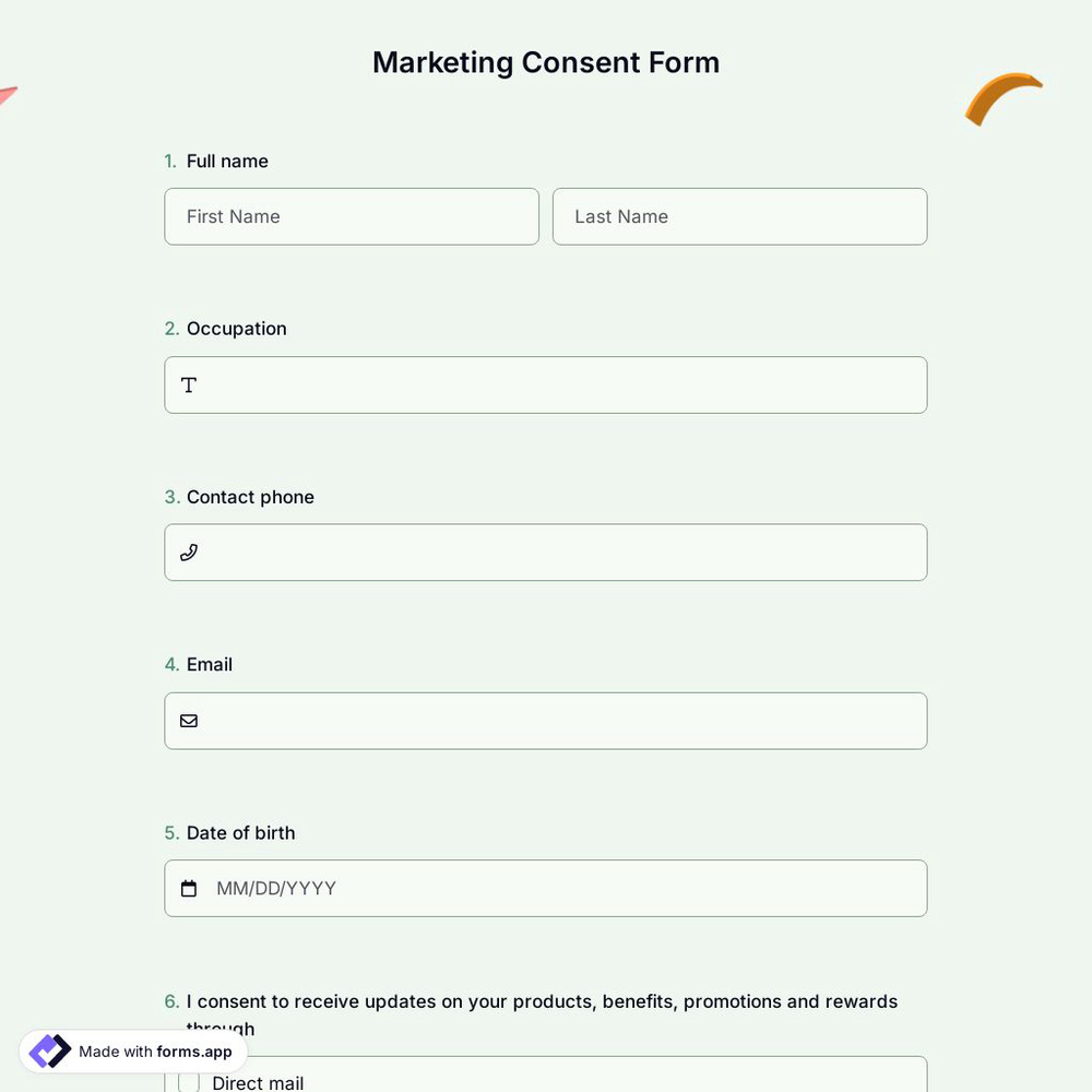 Marketing Consent Form