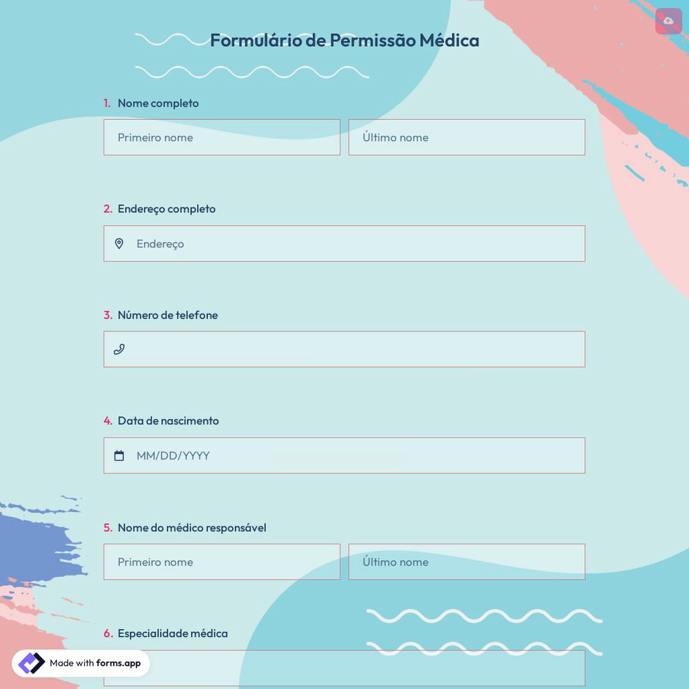 Formulário de Permissão Médica