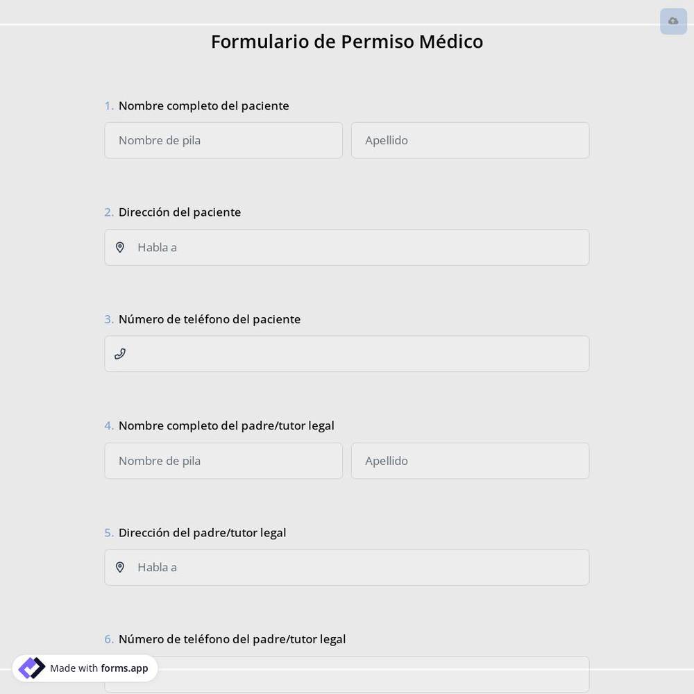 Formulario de Permiso Médico