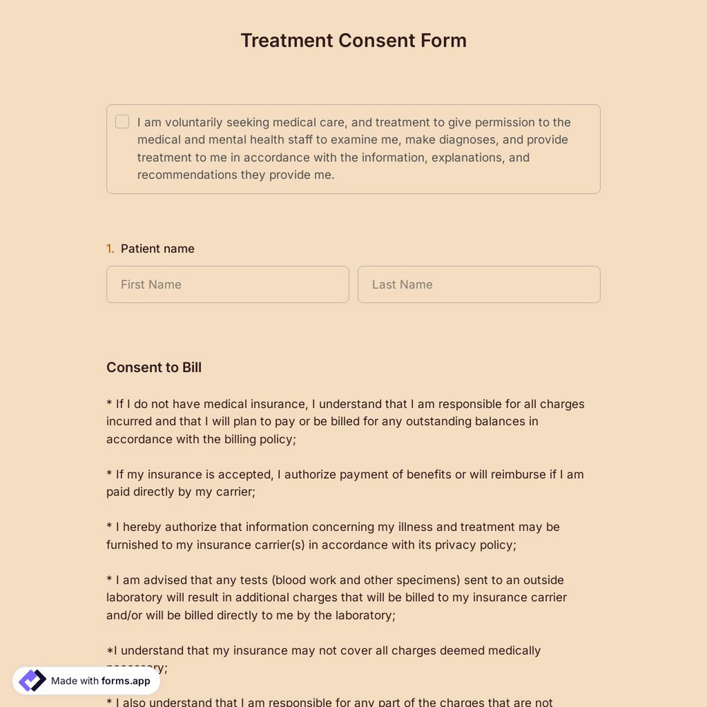 Treatment Consent Form