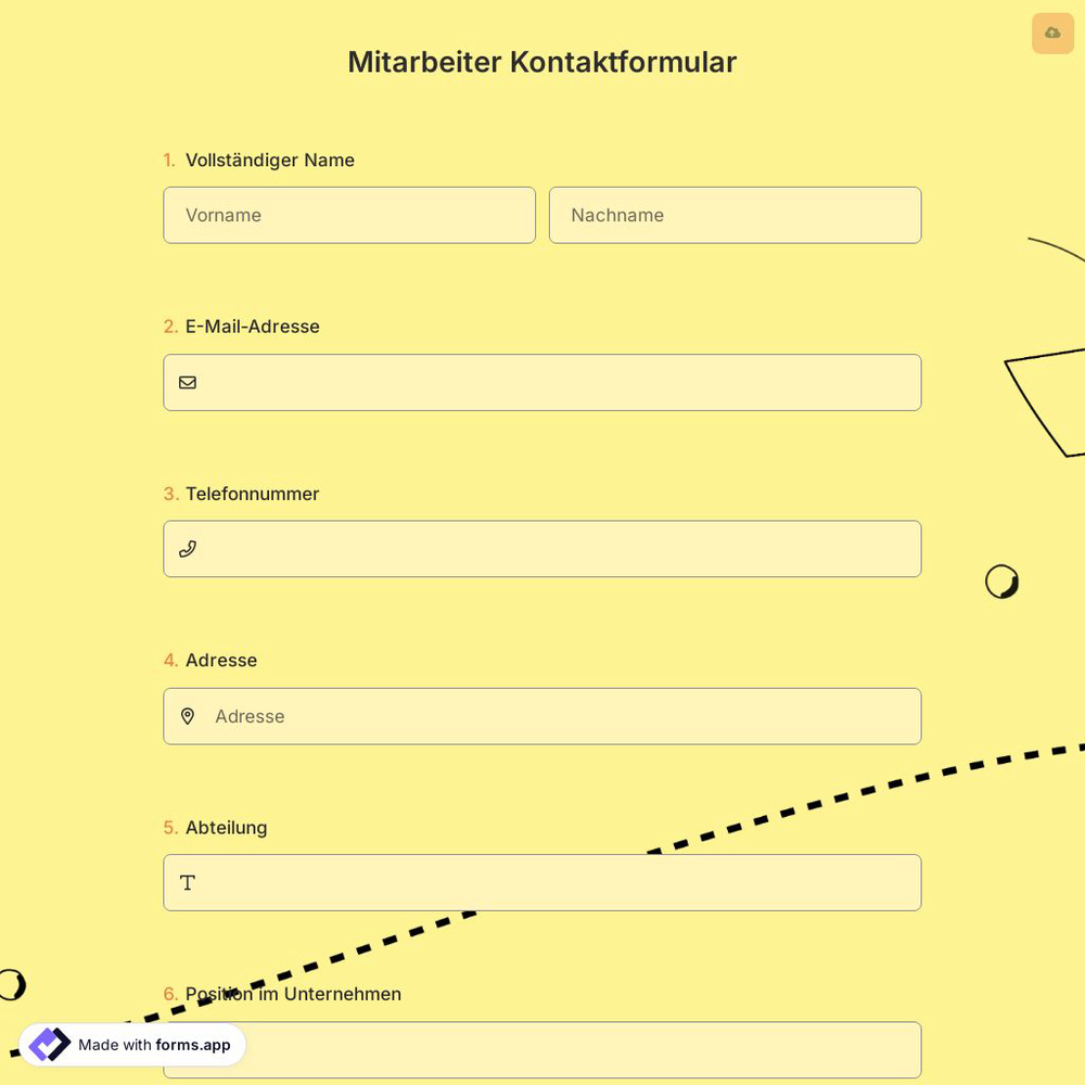Mitarbeiter Kontaktformular