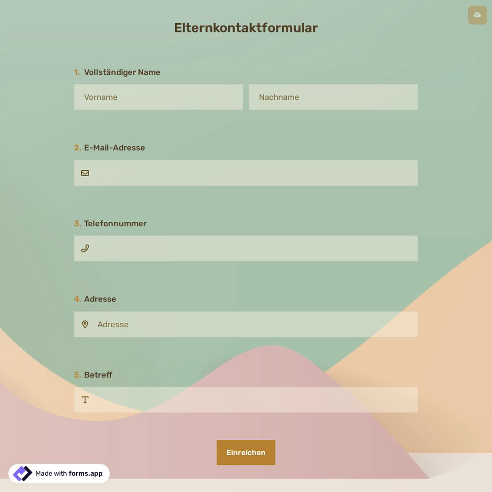 Elternkontaktformular