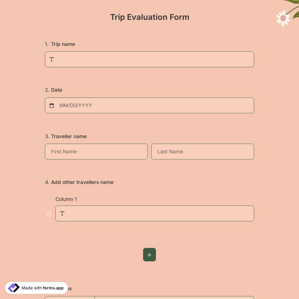 Trip Evaluation Form