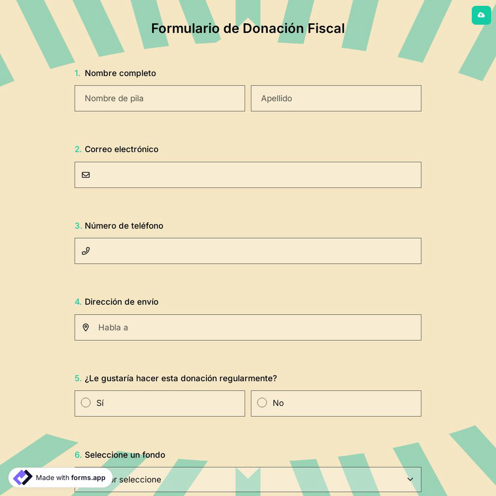 Formulario de Donación Fiscal