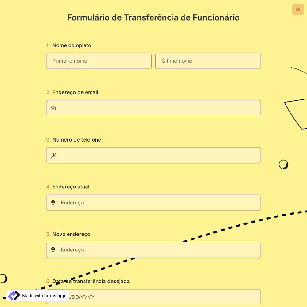 Formulário de Transferência de Funcionário
