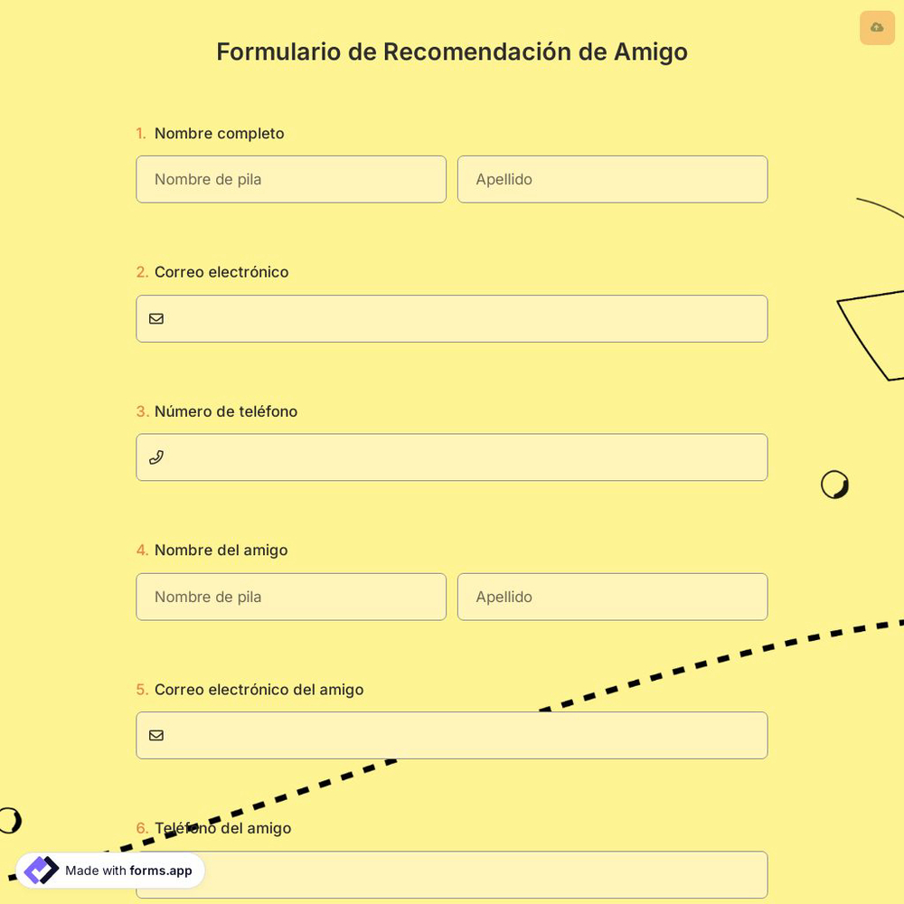 Formulario de Recomendación de Amigo