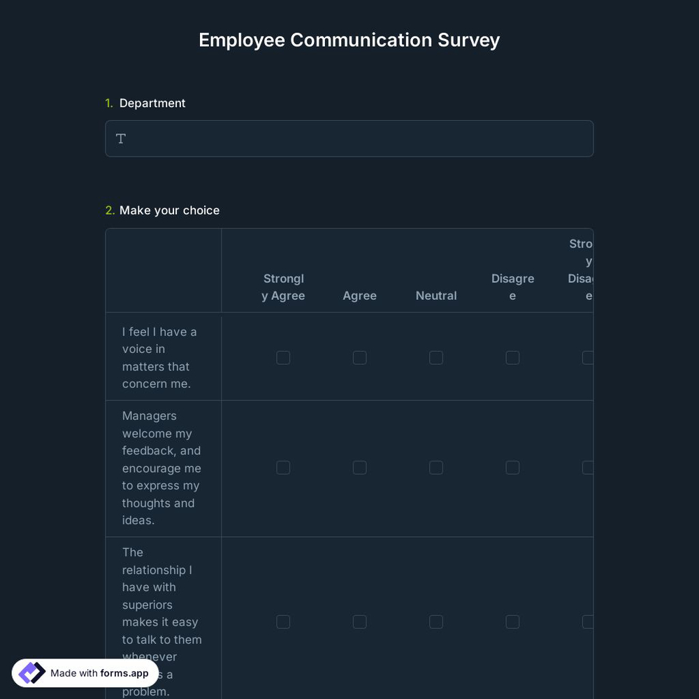 Employee Communication Survey 