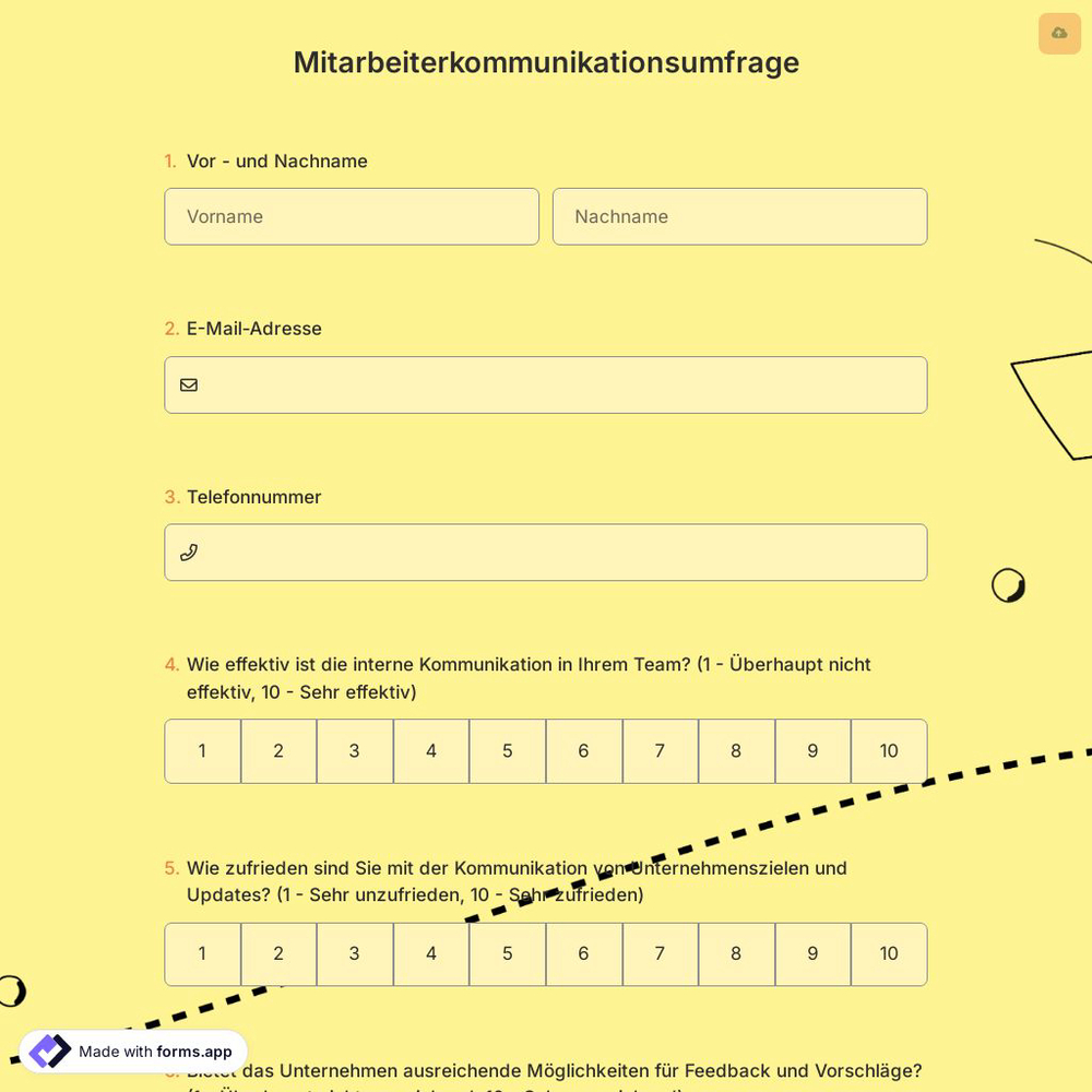 Mitarbeiterkommunikationsumfrage