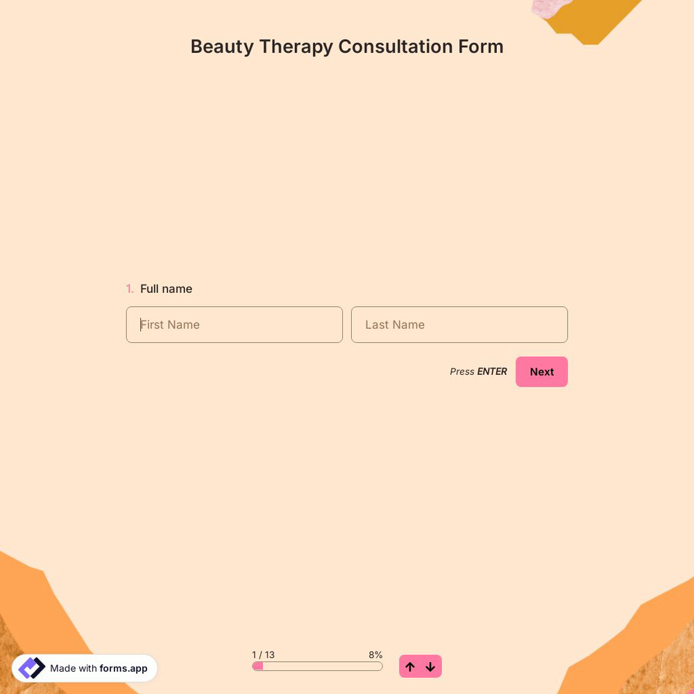 Beauty Therapy Consultation Form