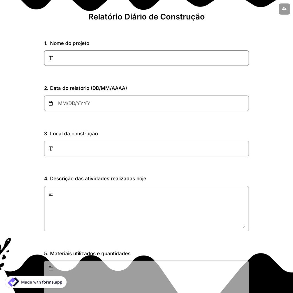 Relatório Diário de Construção