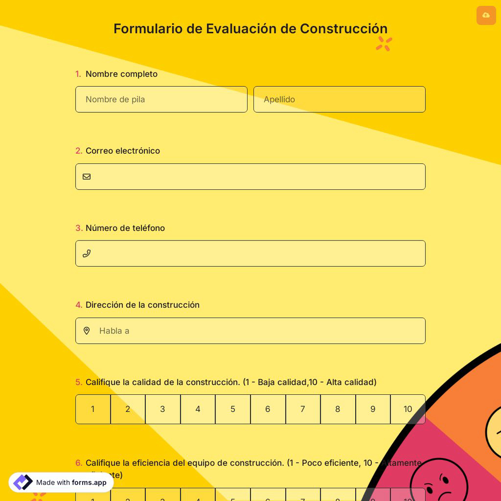 Formulario de Evaluación de Construcción