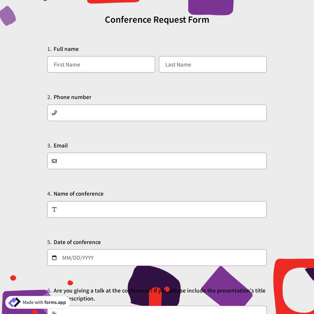 Conference Request Form