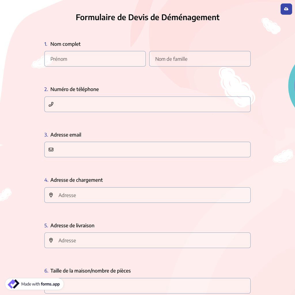 Formulaire de Devis de Déménagement