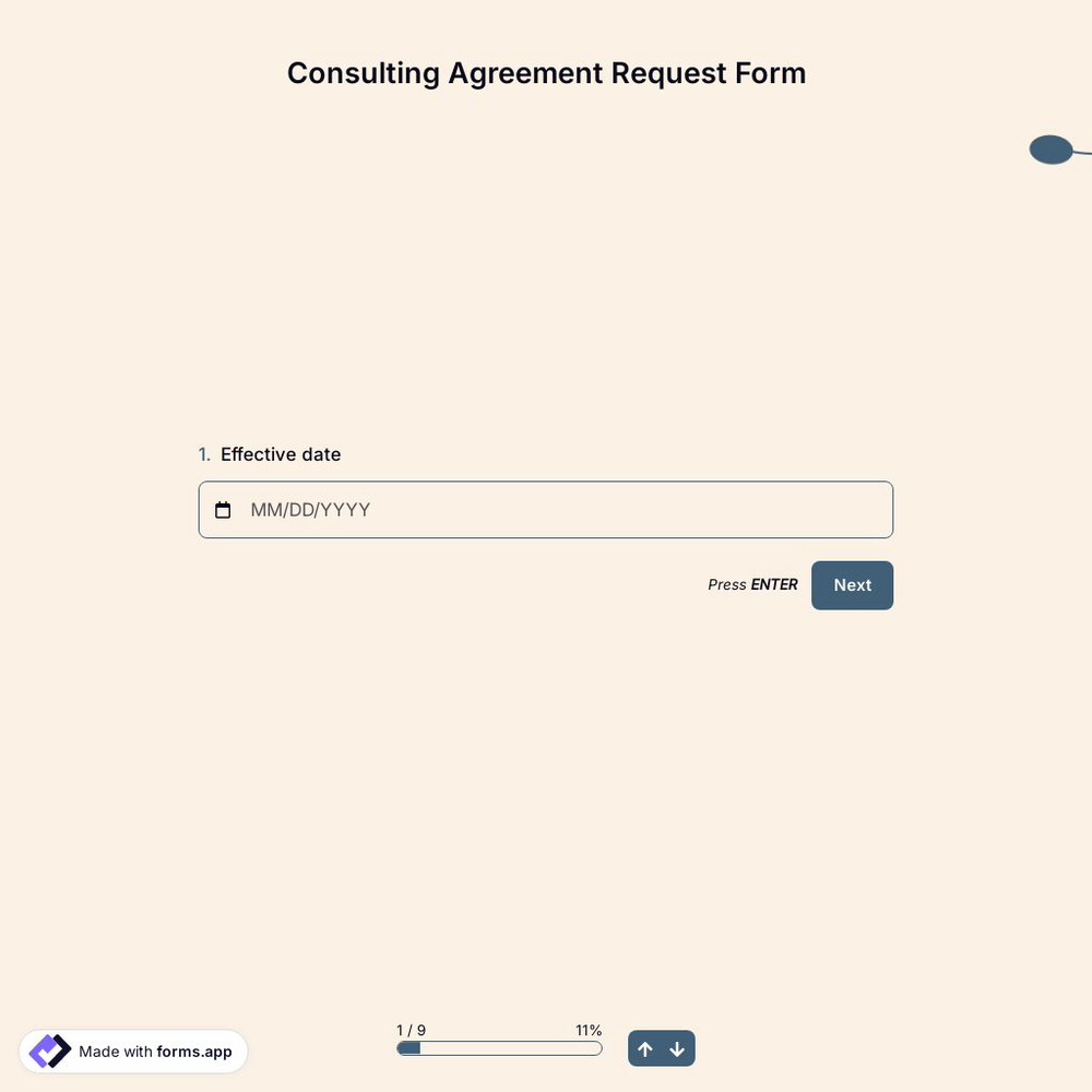 Consulting Agreement Request Form