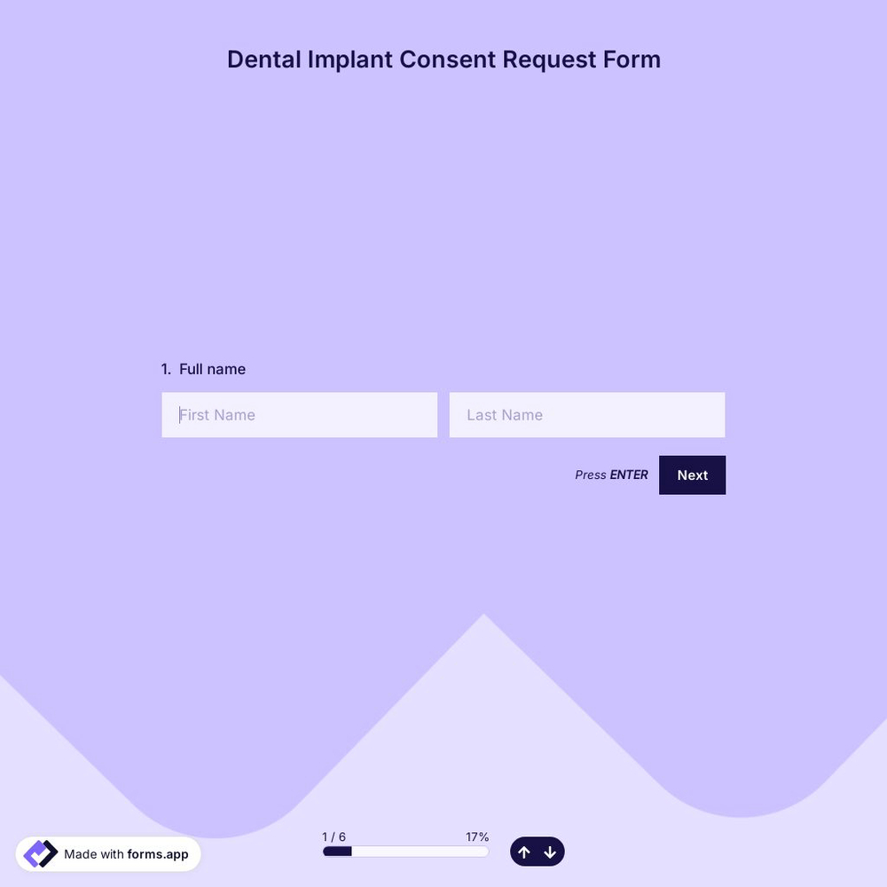 Dental Implant Consent Request Form